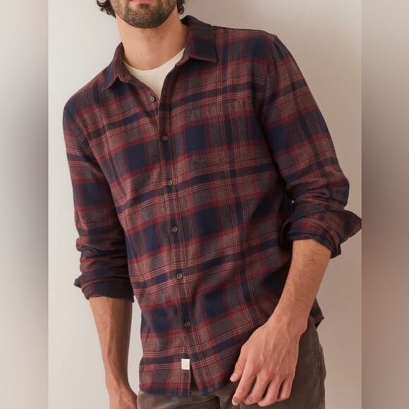Marine Layer Men’s Tahoe Flannel Button Down Shirt - Picture 1 of 4